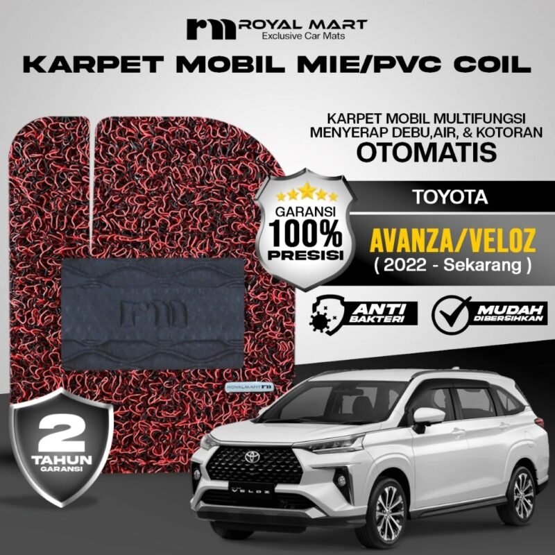 ROYAL MART Karpet Mobil Mie Premium All New Avanza/Xenia/Veloz 2022-Sekarang Full Set Bergaransi
