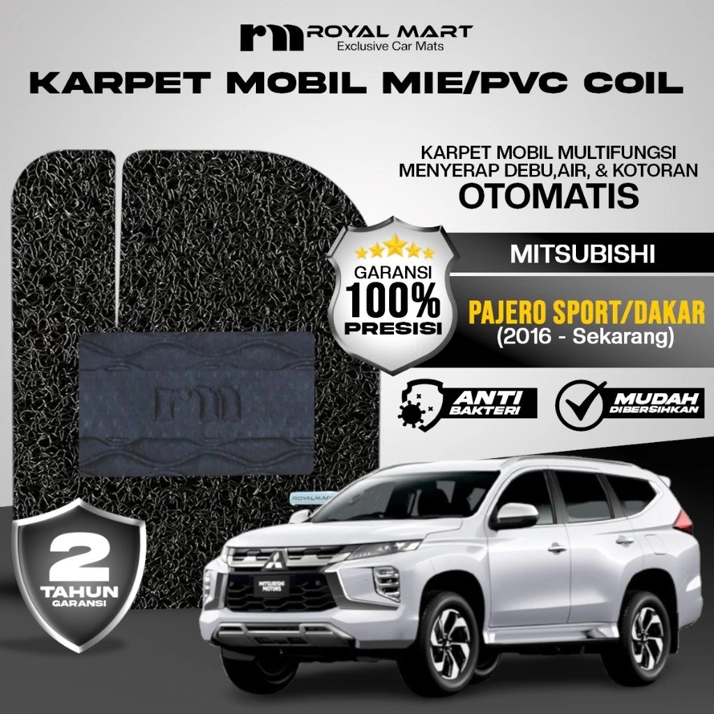 ROYAL MART Karpet Mobil Mie Premium Mitsubishi All New Pajero 2016-Sekarang Full Set Bergaransi