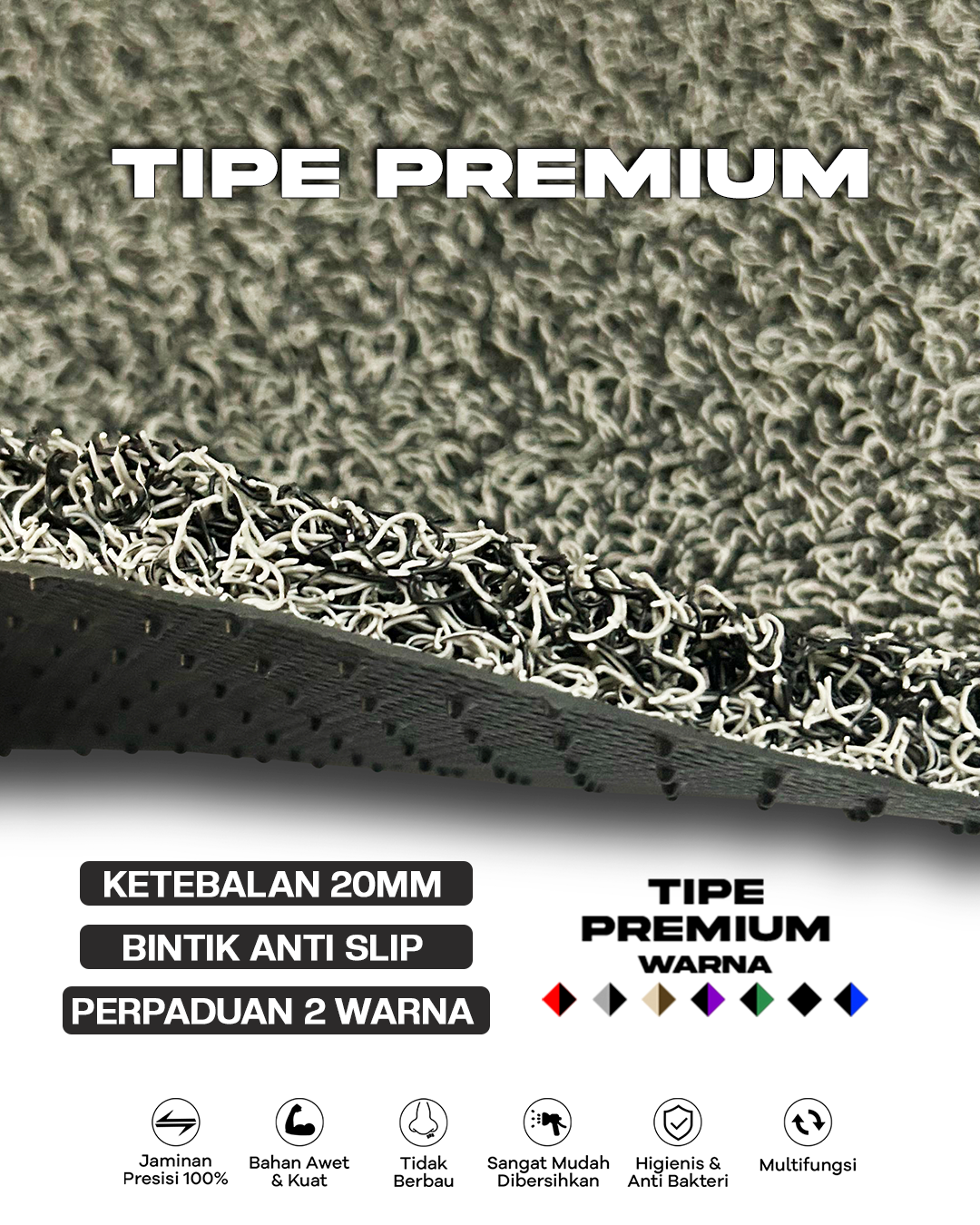 premium ROYAL MART Karpet Mobil Mie Premium Daihatsu Grandmax Full Set Bergaransi