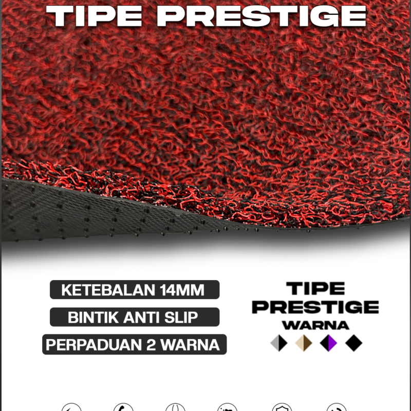 prestige ROYAL MART Karpet Mobil Mie Premium Daihatsu Grandmax Full Set Bergaransi