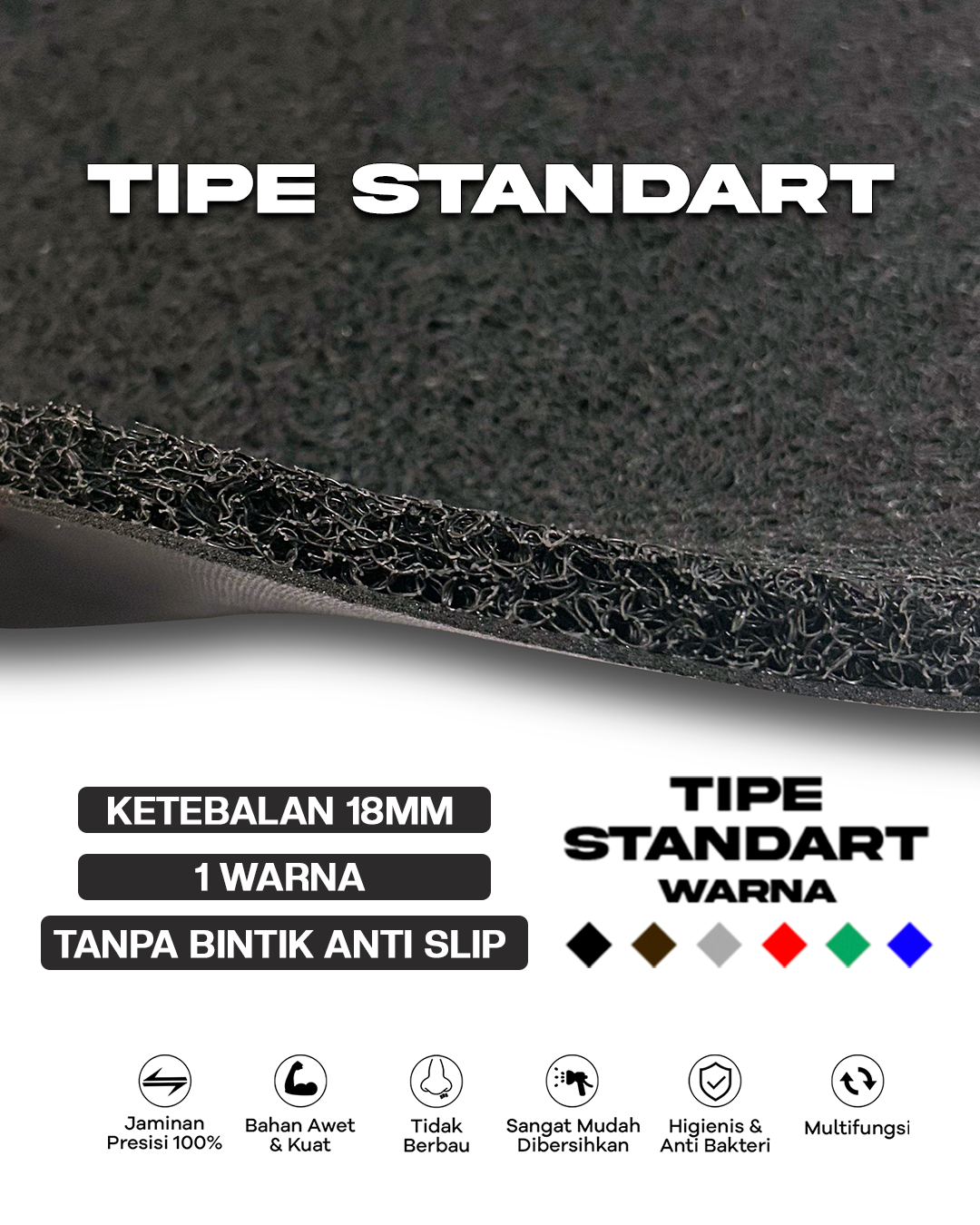 standart ROYAL MART Karpet Mobil Mie Premium Daihatsu Grandmax Full Set Bergaransi