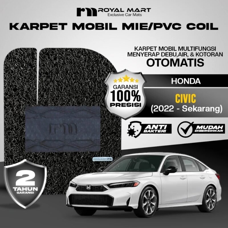 ROYAL MART Karpet Mobil Mie Premium Honda Civic 2022-Sekarang Full Set Bergaransi