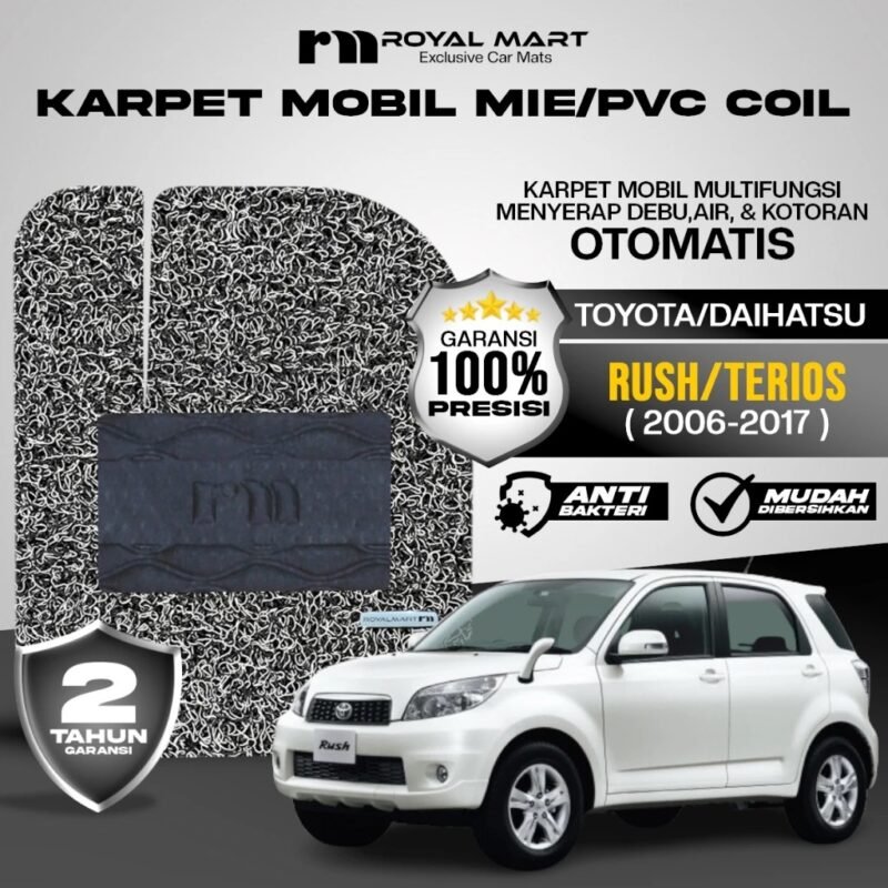 ROYAL MART Karpet Mobil Mie Premium Toyota Rush/ Terios 2006-2017 Full Set Bergaransi