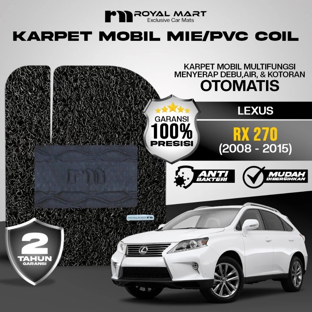 ROYAL MART Karpet Mobil Mie Premium Lexus RX 270 2008-2015 Full Set Bergaransi