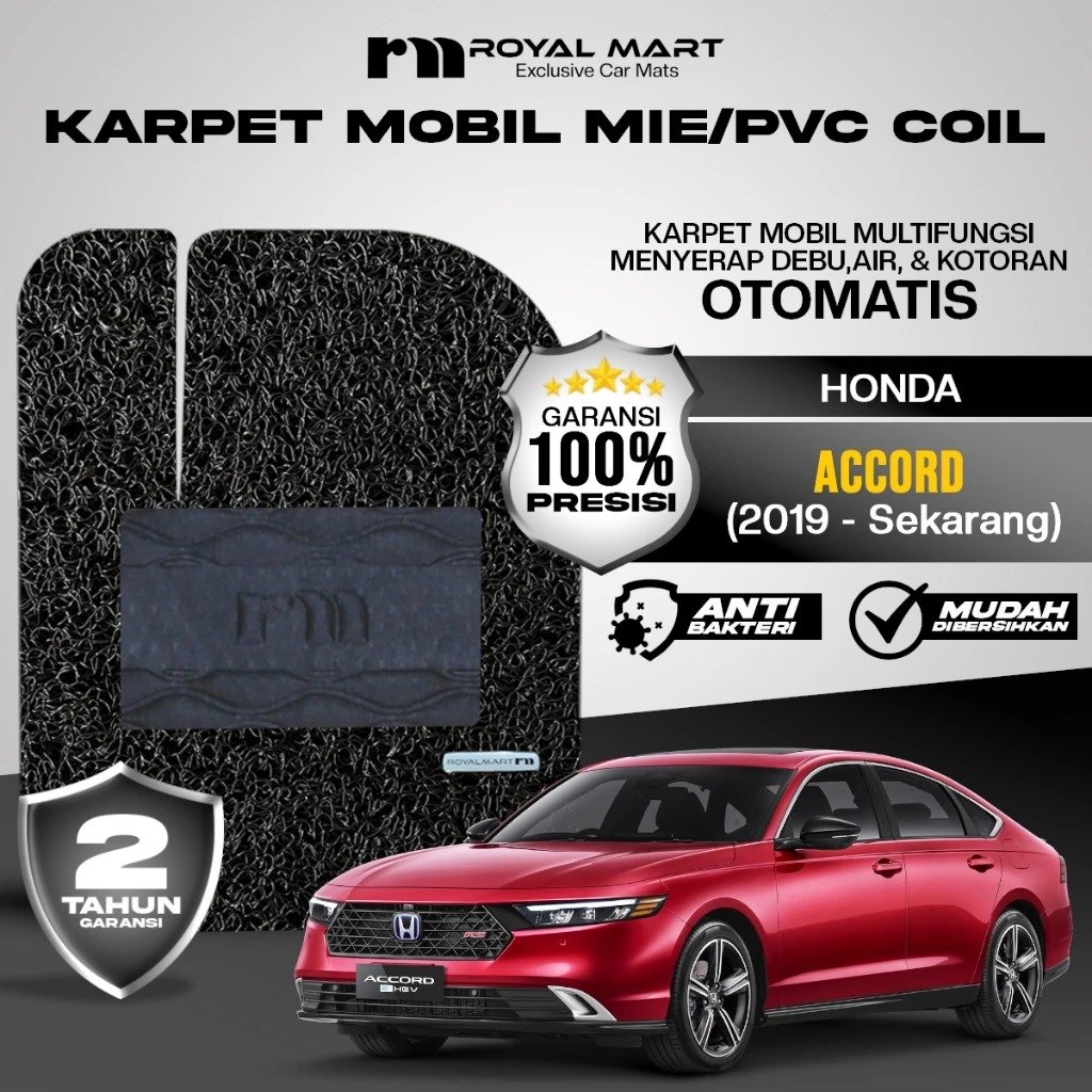 ROYAL MART Karpet Mobil Mie Premium Untuk Honda Accord 2019-Sekarang Full Set Bergaransi