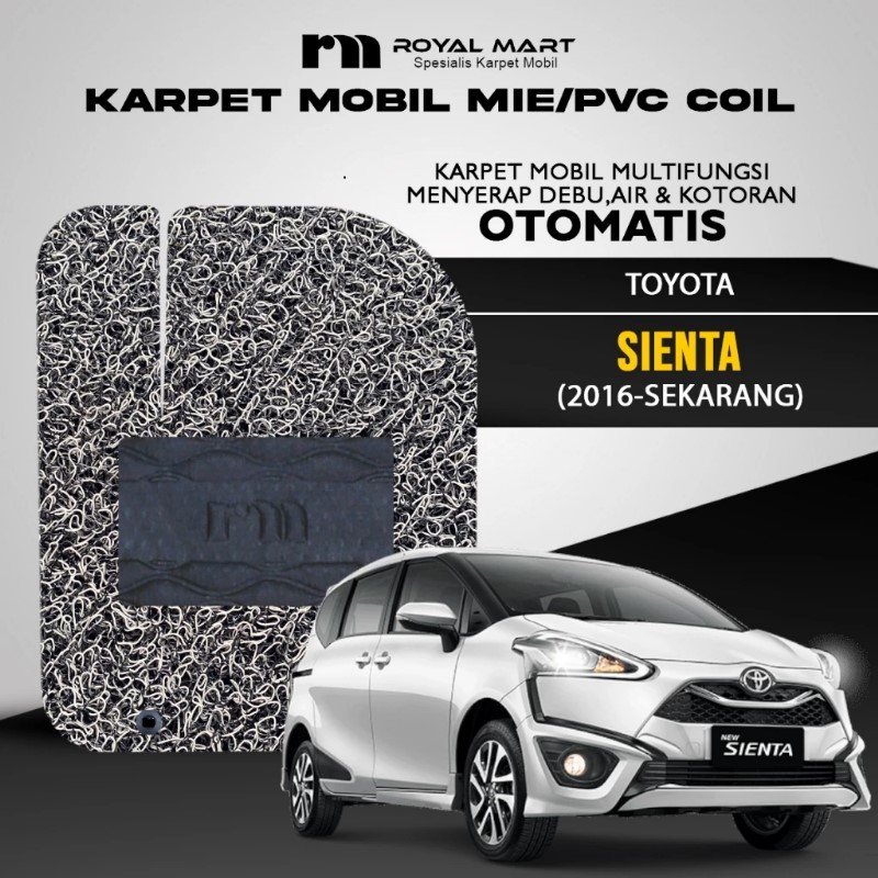 ROYAL MART Karpet Mobil Mie Premium Toyota Sienta 2016-Sekarang Full Set Bergaransi