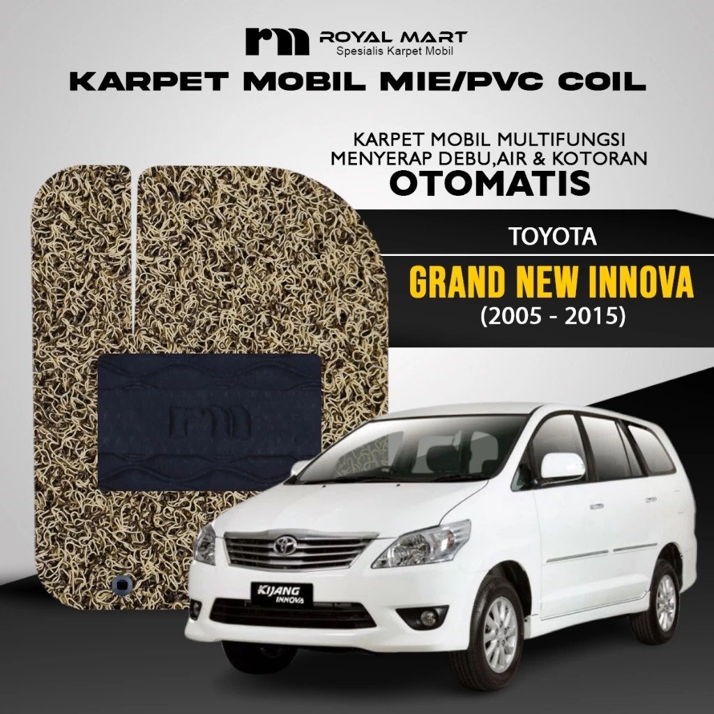 ROYAL MART Karpet Mobil Premium Toyota Grand New Innova 2005-2015 Full Set Bergaransi