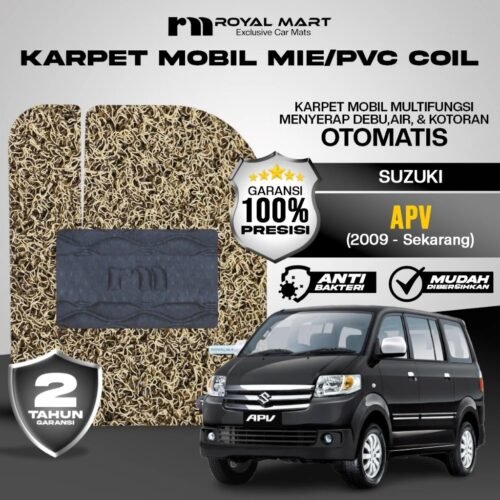 ROYAL MART Karpet Mobil Mie Premium Suzuki APV 2009-Sekarang Full Set Bergaransi